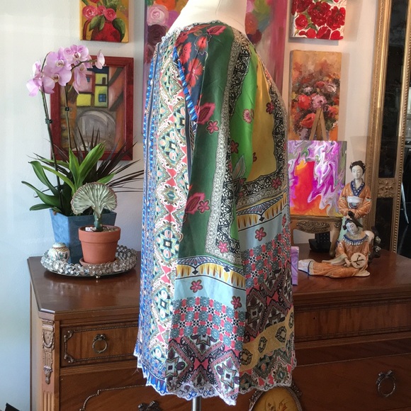 Johnny Was Roni Silk Top - Picture 3 of 7